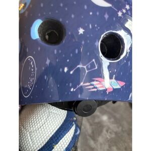 Kids Protective Gear Set Helmet Knee Elbow Pads Skating Cycling Space Theme
